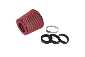 Φιλτροχοάνη Αυτοκινήτου Διπλής Ροής Universal Tenzo-R Με 3 Αντάπτορες Φ60/65/70mm Κόκκινη