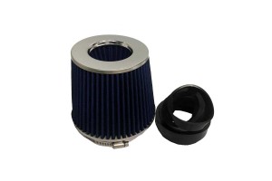 Φιλτροχοάνη Αυτοκινήτου Διπλής Ροής Universal Φ100 Με 5 Αντάπτορες Φ60/65/70/80/90mm Μπλε