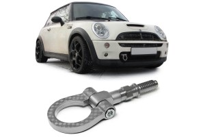 Γάντζος Ρυμούλκησης Tow Hook Carbon Ασημί Bmw E36 E46 E39 E90 E87 Z3 Z4 Mini R55 R56