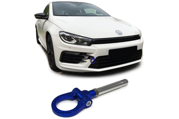 Γάντζος Ρυμούλκησης Tow Hook Carbon Μπλε Για Vw Golf Scirocco Passat / Seat Ibiza Leon