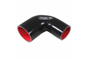 Κολάρο Σιλικόνης Tenzo-R Γωνία 90° Με Ruducer Από Φ76mm Σε Φ64mm Μαύρο-Κόκκινο