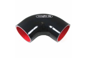 Κολάρο Σιλικόνης Tenzo-R Γωνία 90* Φ76mmΜαύρο-Κόκκινο