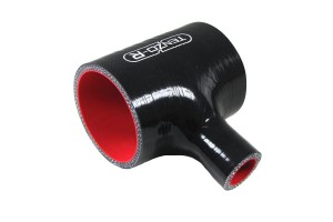 Κολάρο Σιλικόνης Tenzo-R Ενισχυμένης Σύνδεσης Από Φ76mm Σε Φ25mm Μαύρο-Κόκκινο