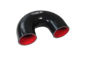Κολάρο Σιλικόνης Tenzo-R Γωνία 180* Φ76/76mm 125+125mm Μαύρο-Κόκκινο