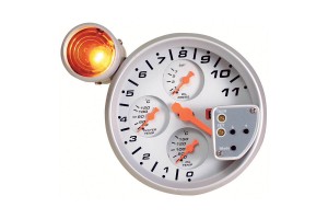 Όργανο 4 Σε 1 Στροφόμετρο / Πίεση Λαδιού / Θερμοκρασία Νερού / Θερμοκρασία Λαδιού Auto Gauge 5" 126mm Με Shift Light