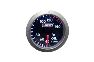 Όργανο Θερμοκρασίας Λαδιού Prosport Diamond Mirror Look Φιμέ 52mm 270 Μοίρες