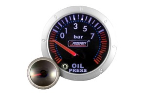 Όργανο Πίεσης Λαδιού Diamond Prosport Καθρέφτης Φιμέ 52mm Με 7 Χρώματα