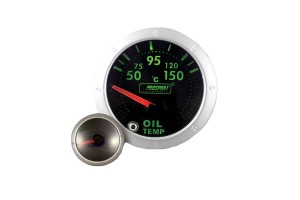 Όργανο Θερμοκρασίας Λαδιού Prosport Diamond Mirror Look Φιμέ 52mm Με 7 Χρώματα