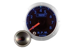 Στροφόμετρο R.P.M. Prosport Diamond Mirror Look Φιμέ 52mm 90 Μοίρες Με 7 Χρώματα