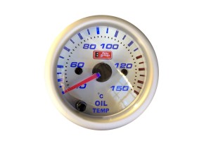 Όργανο Θερμοκρασίας Λαδιού Auto Gauge Λευκό 52mm Με 7 Χρώματα