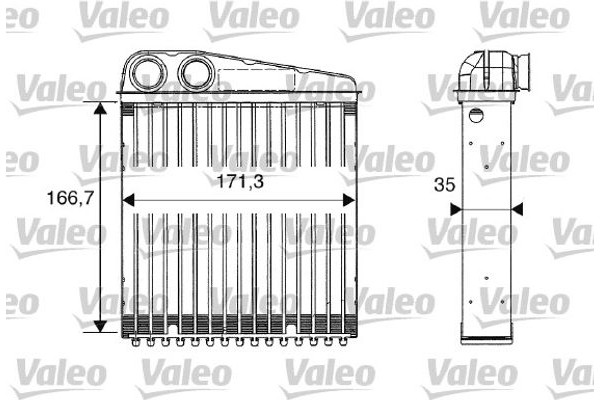 Valeo Εναλλάκτης θερμότητας, Θέρμανση Εσωτερικού Χώρου - 812250