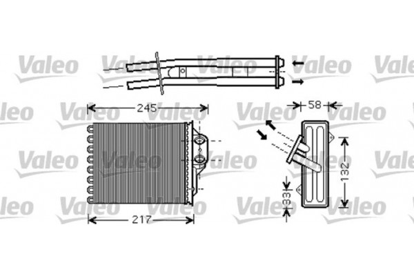 Valeo Εναλλάκτης θερμότητας, Θέρμανση Εσωτερικού Χώρου - 812336