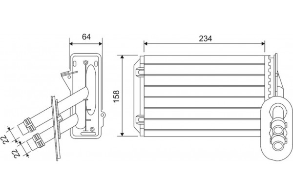 Valeo Εναλλάκτης θερμότητας, Θέρμανση Εσωτερικού Χώρου - 811501