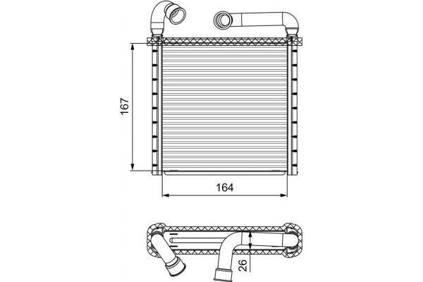 Valeo Εναλλάκτης θερμότητας, Θέρμανση Εσωτερικού Χώρου - 811506