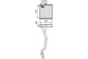 Valeo Εναλλάκτης θερμότητας, Θέρμανση Εσωτερικού Χώρου - 811509