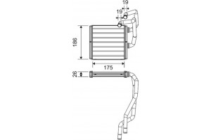 Valeo Εναλλάκτης θερμότητας, Θέρμανση Εσωτερικού Χώρου - 811511