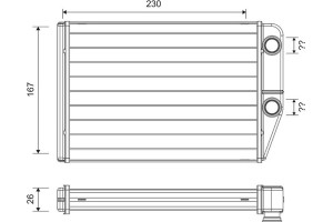 Valeo Εναλλάκτης θερμότητας, Θέρμανση Εσωτερικού Χώρου - 811514
