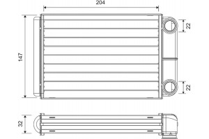 Valeo Εναλλάκτης θερμότητας, Θέρμανση Εσωτερικού Χώρου - 811516