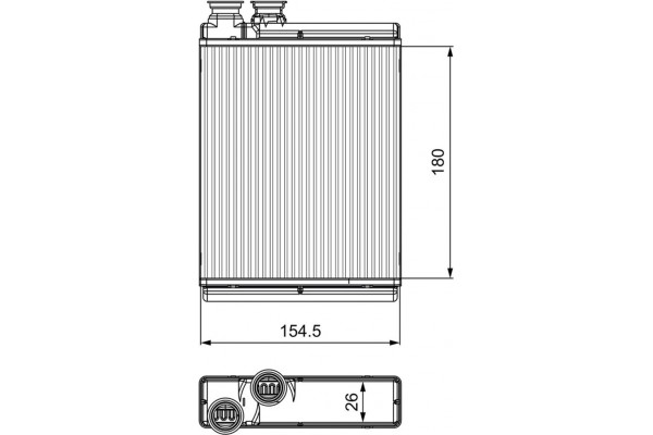 Valeo Εναλλάκτης θερμότητας, Θέρμανση Εσωτερικού Χώρου - 811517 Valeo Εναλλάκτης θερμότητας, Θέρμανση Εσωτερικού Χώρου - 811517