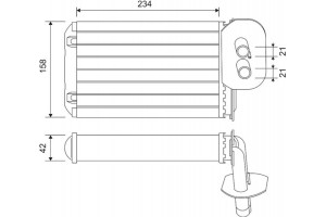 Valeo Εναλλάκτης θερμότητας, Θέρμανση Εσωτερικού Χώρου - 811518
