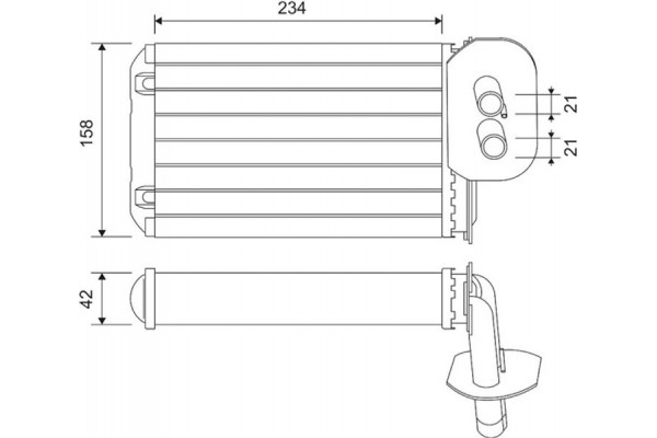 Valeo Εναλλάκτης θερμότητας, Θέρμανση Εσωτερικού Χώρου - 811518