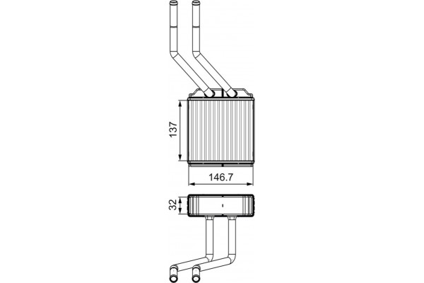 Valeo Εναλλάκτης θερμότητας, Θέρμανση Εσωτερικού Χώρου - 811520