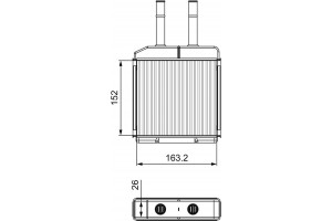 Valeo Εναλλάκτης θερμότητας, Θέρμανση Εσωτερικού Χώρου - 811522