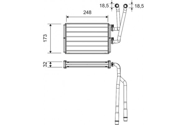 Valeo Εναλλάκτης θερμότητας, Θέρμανση Εσωτερικού Χώρου - 811523