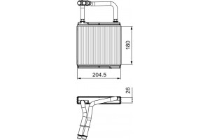 Valeo Εναλλάκτης θερμότητας, Θέρμανση Εσωτερικού Χώρου - 811526