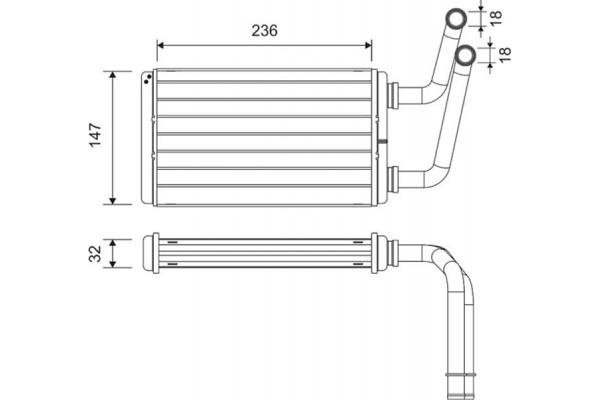 Valeo Εναλλάκτης θερμότητας, Θέρμανση Εσωτερικού Χώρου - 811528