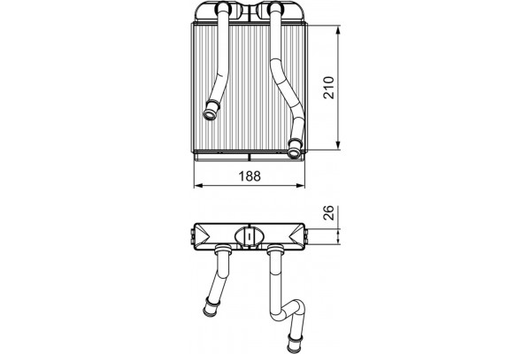 Valeo Εναλλάκτης θερμότητας, Θέρμανση Εσωτερικού Χώρου - 811532