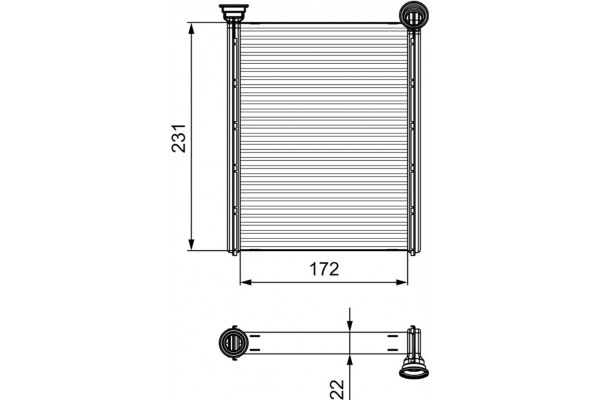 Valeo Εναλλάκτης θερμότητας, Θέρμανση Εσωτερικού Χώρου - 811534