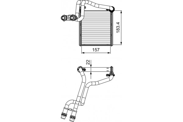 Valeo Εναλλάκτης θερμότητας, Θέρμανση Εσωτερικού Χώρου - 811536