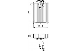 Valeo Εναλλάκτης θερμότητας, Θέρμανση Εσωτερικού Χώρου - 811551