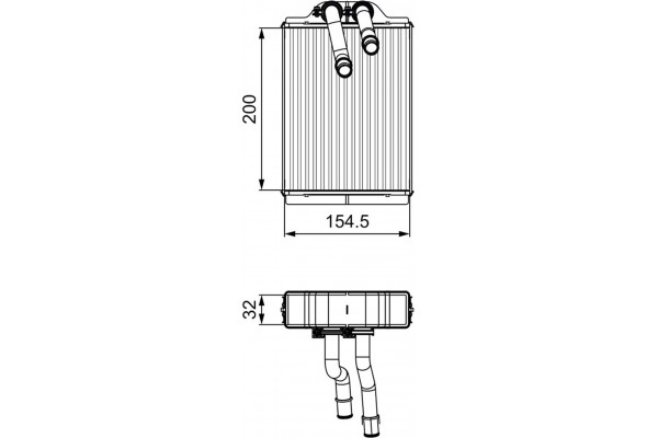 Valeo Εναλλάκτης θερμότητας, Θέρμανση Εσωτερικού Χώρου - 811551
