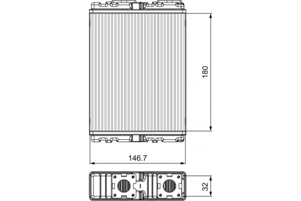Valeo Εναλλάκτης θερμότητας, Θέρμανση Εσωτερικού Χώρου - 811557