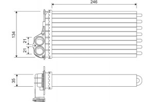 Valeo Εναλλάκτης θερμότητας, Θέρμανση Εσωτερικού Χώρου - 811565