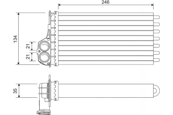 Valeo Εναλλάκτης θερμότητας, Θέρμανση Εσωτερικού Χώρου - 811565
