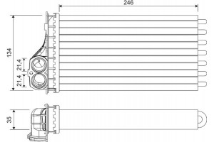 Valeo Εναλλάκτης θερμότητας, Θέρμανση Εσωτερικού Χώρου - 811567