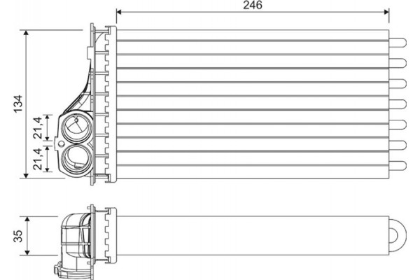 Valeo Εναλλάκτης θερμότητας, Θέρμανση Εσωτερικού Χώρου - 811567 Valeo Εναλλάκτης θερμότητας, Θέρμανση Εσωτερικού Χώρου - 811567