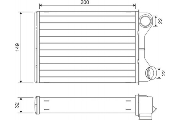 Valeo Εναλλάκτης θερμότητας, Θέρμανση Εσωτερικού Χώρου - 811569 Valeo Εναλλάκτης θερμότητας, Θέρμανση Εσωτερικού Χώρου - 811569