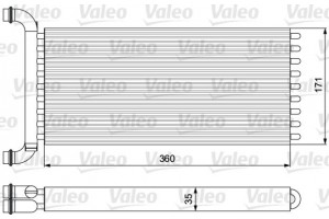 Valeo Εναλλάκτης θερμότητας, Θέρμανση Εσωτερικού Χώρου - 811521