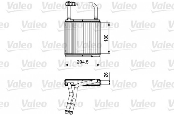 Valeo Εναλλάκτης θερμότητας, Θέρμανση Εσωτερικού Χώρου - 811526