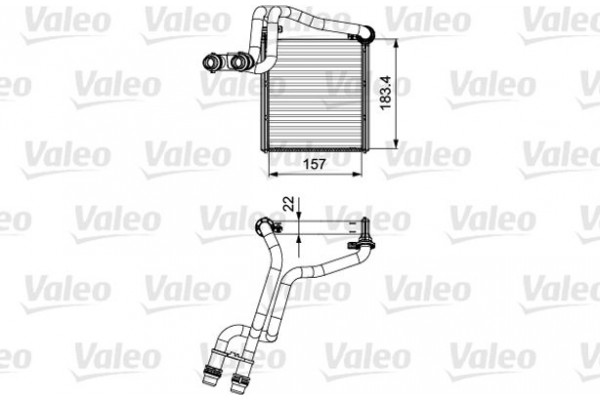 Valeo Εναλλάκτης θερμότητας, Θέρμανση Εσωτερικού Χώρου - 811536