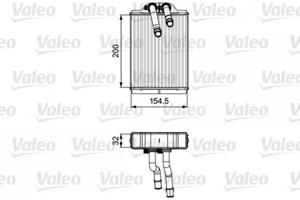 Valeo Εναλλάκτης θερμότητας, Θέρμανση Εσωτερικού Χώρου - 811551