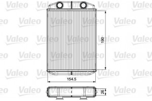 Valeo Εναλλάκτης θερμότητας, Θέρμανση Εσωτερικού Χώρου - 811553