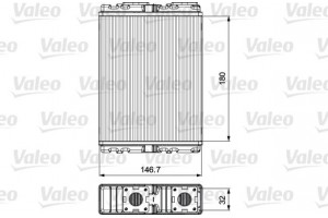 Valeo Εναλλάκτης θερμότητας, Θέρμανση Εσωτερικού Χώρου - 811557