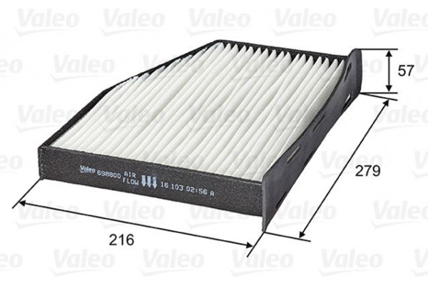 Valeo Φίλτρο, Αέρας Εσωτερικού Χώρου - 698800