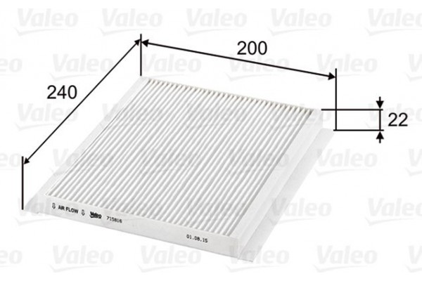 Valeo Φίλτρο, Αέρας Εσωτερικού Χώρου - 715816