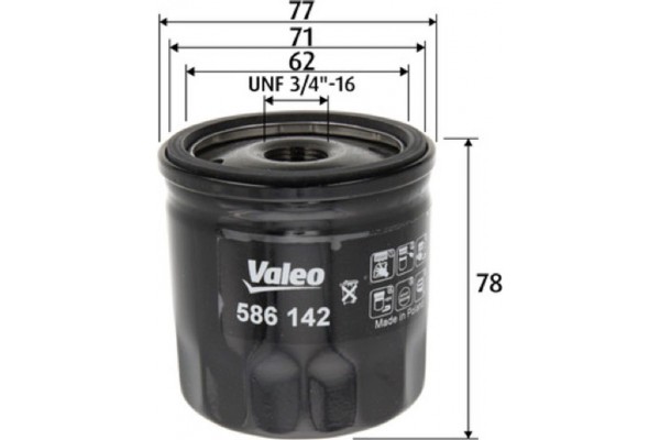 Valeo Φίλτρο Λαδιού - 586142